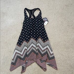 New Black and White Patterned Women's Dress